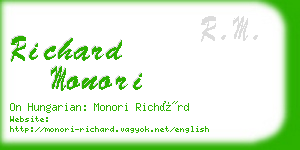richard monori business card